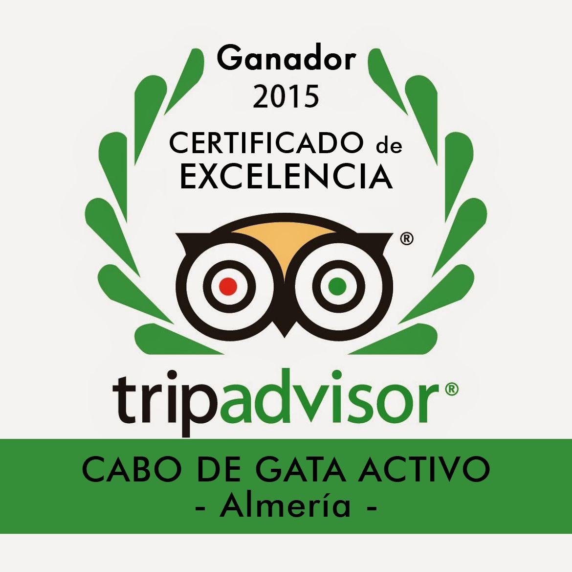 kayak Cabo de Gata Activo galardonado con el Certificado de Excelencia de Tripadvisor 2015